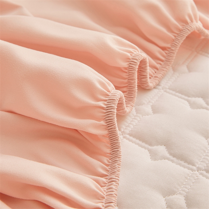 91家纺网 家纺一手货源 找家纺 3C 2025新款A类时尚格防水隔脏床笠 时尚格-嫩粉色