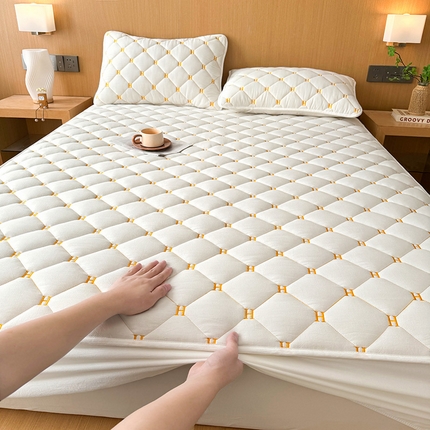 3C 2024新款H全棉水洗棉床笠 珍珠白