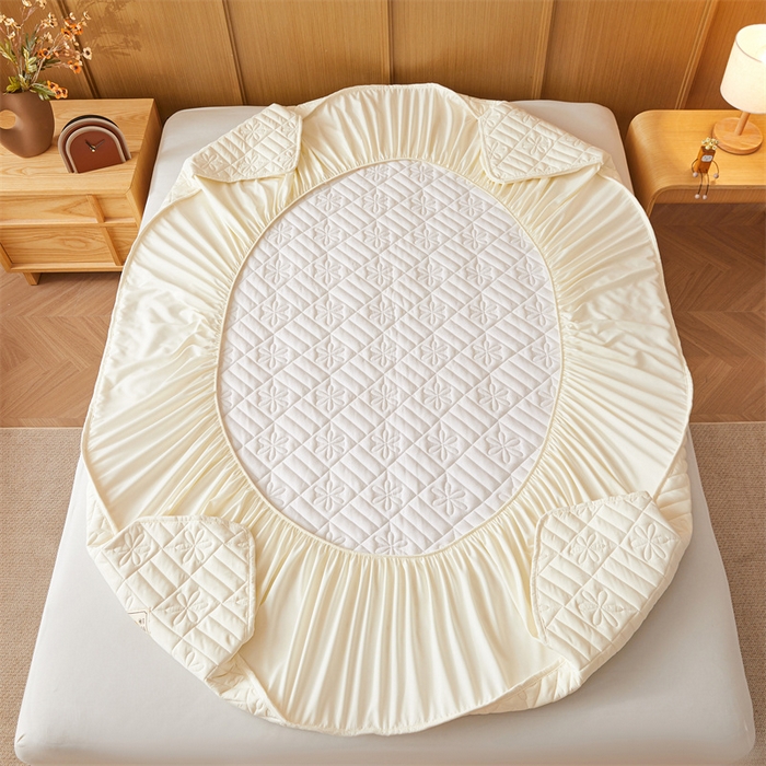 91家纺网 家纺一手货源 找家纺 （总）3C 2025新款A类幸运花防水隔脏床笠