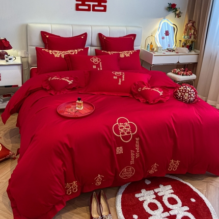 91家纺网 家纺一手货源 找家纺 东方合美（原：皇家传奇） 2023新款小红书风格热款40S婚庆系列 福气