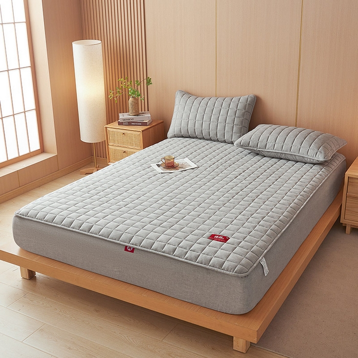 91家纺网 家纺一手货源 找家纺 （总）3C 2025新款全棉水洗棉夹棉床笠-良品