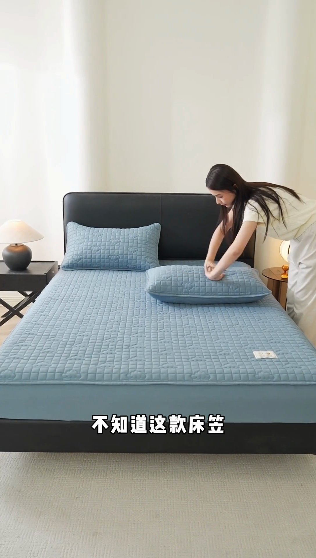 91家纺网 家纺一手货源 找家纺 3C 2025新款A类亲肤夹棉床笠-小云朵 小云朵 胭脂粉