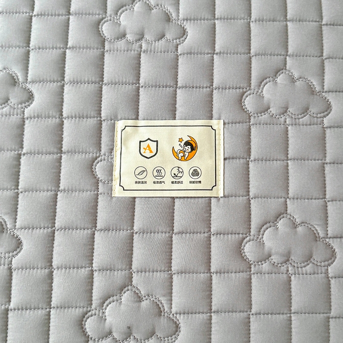 91家纺网 家纺一手货源 找家纺 3C 2025新款A类亲肤夹棉床笠-小云朵 小云朵 星辰灰