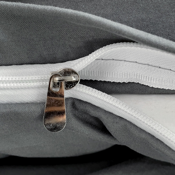 91家纺网 家纺一手货源 找家纺 森璐 2025新款水洗棉双拼四件套宿舍三件套床单被套枕套纯色-深灰色