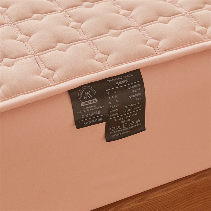 91家纺网 家纺一手货源 找家纺 3C 2025新款A类时尚格防水隔脏床笠 时尚格-嫩粉色