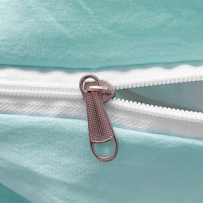 91家纺网 家纺一手货源 找家纺 森璐 2025新款水洗棉双拼四件套宿舍三件套床单被套枕套纯色-水绿色