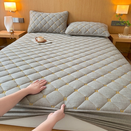 3C 2024新款H全棉水洗棉床笠 冰山灰