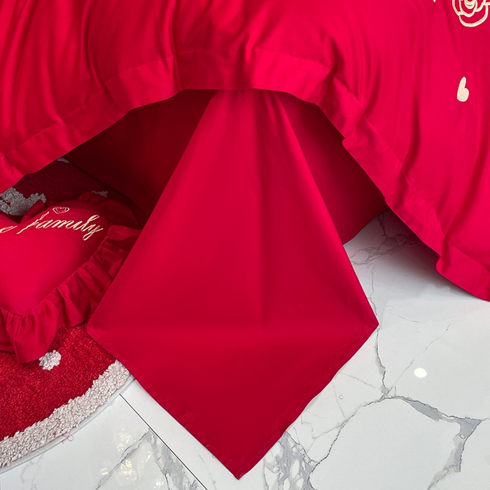 91家纺网 家纺一手货源 找家纺 东方合美（原：皇家传奇） 2023新款亲肤舒适时尚婚庆四件套系列 喜爱