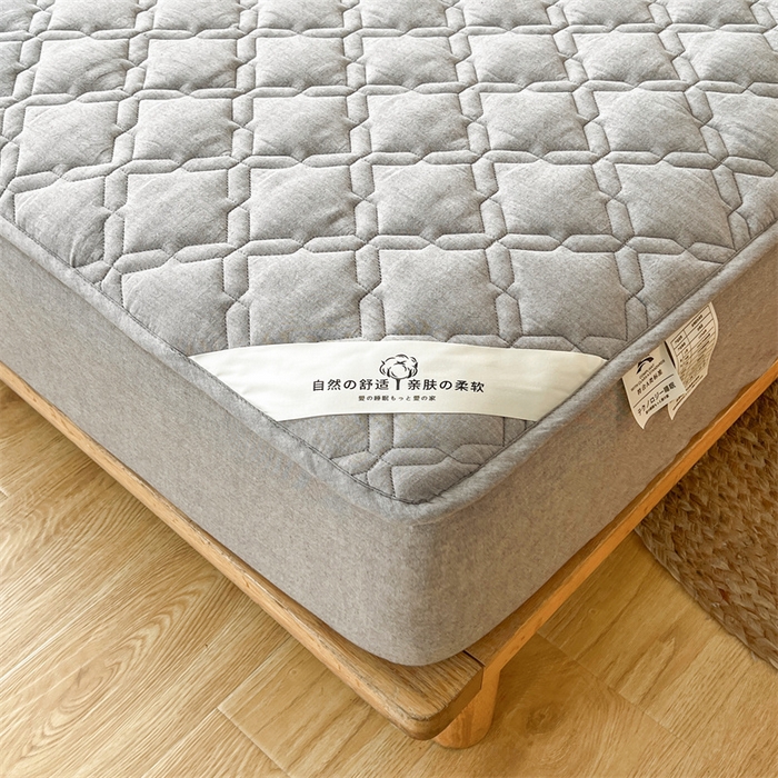 91家纺网 家纺一手货源 找家纺 3C 2024新款A类全棉抗菌防水床笠 全棉防水-冰山灰