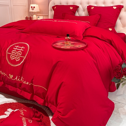 91家纺网 家纺一手货源 找家纺 （总）东方合美（原：皇家传奇） 2023新款亲肤舒适时尚婚庆四件套系列（控价不低于180）