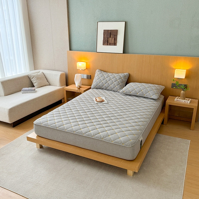 91家纺网 家纺一手货源 找家纺 （总）3C 2024新款H全棉水洗棉床笠