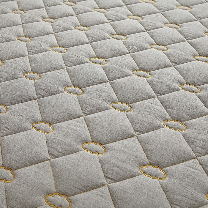 91家纺网 家纺一手货源 找家纺 3C 2024新款云朵全棉水洗棉床笠 云朵 冰山灰