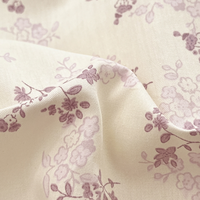 91家纺网 家纺一手货源 找家纺 2025新款全棉卡通小清新系列四件套 春风里（紫）