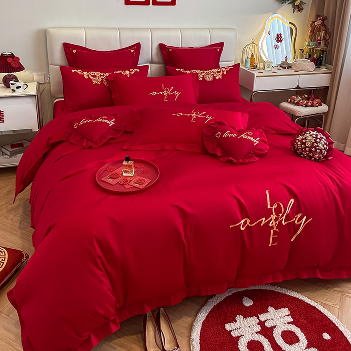 91家纺网 家纺一手货源 找家纺 东方合美（原：皇家传奇） 2023新款小红书风格热款40S婚庆系列 love