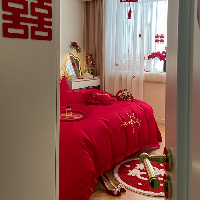 91家纺网 家纺一手货源 找家纺 东方合美（原：皇家传奇） 2023新款小红书风格热款40S婚庆系列 love