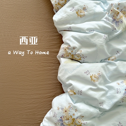 91家纺网 家纺一手货源 找家纺 （总）阿曼达 2024新款ins博主风亲肤柔软印花卡通水洗m四件套（专版花型）