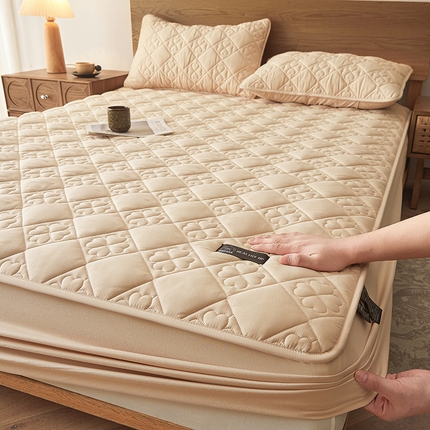 （总）3C 2025新款A类亲肤夹棉床笠-花叶