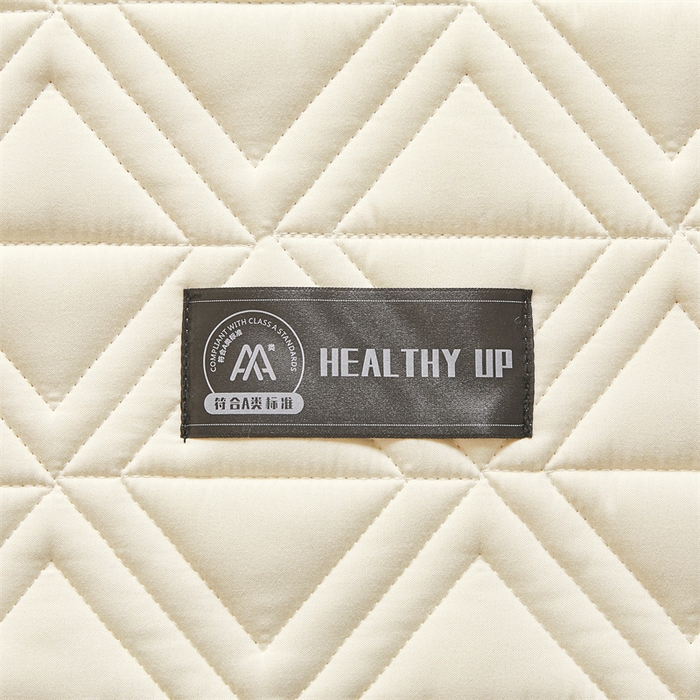 91家纺网 家纺一手货源 找家纺 3C 2025新款A类三角格防水隔脏床笠 三角格-奶油白