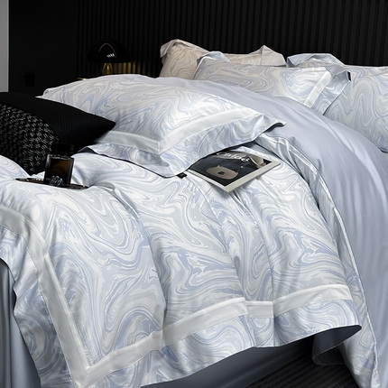 91家纺网 家纺一手货源 找家纺 （总） 春夏爆款全棉数码印花四件套纯棉轻奢风长绒棉床单被套时尚床上用品浮影