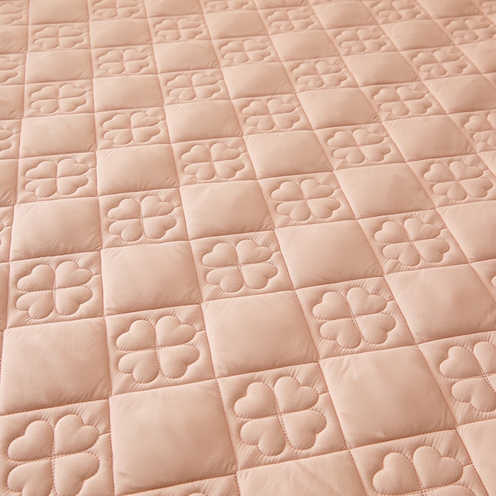 91家纺网 家纺一手货源 找家纺 3C 2025新款A类亲肤夹棉床笠-花叶 花叶 温柔粉