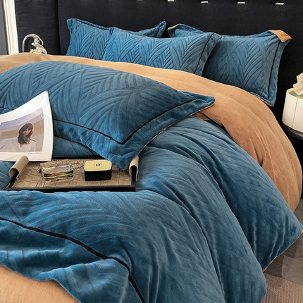 91家纺网 家纺一手货源 找家纺 （总）（买家秀爆款不断货）A类母婴级牛奶雕花绒四件套珊瑚绒四件套雪花绒四件套韩版公主风雕花牛奶绒床盖四件套