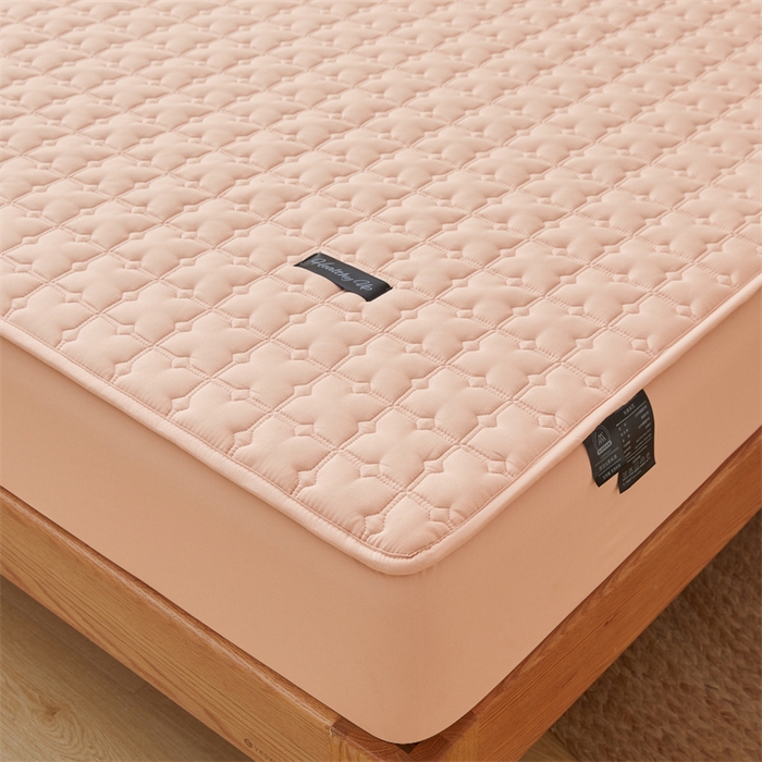 91家纺网 家纺一手货源 找家纺 3C 2025新款A类时尚格防水隔脏床笠 时尚格-嫩粉色