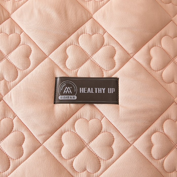 91家纺网 家纺一手货源 找家纺 3C 2025新款A类亲肤夹棉床笠-花叶 花叶 温柔粉