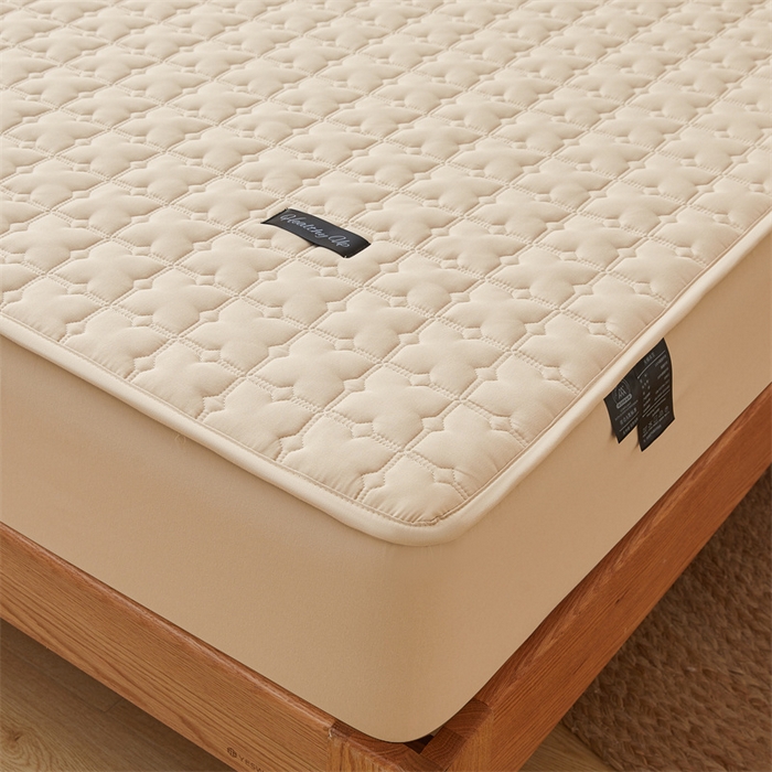 91家纺网 家纺一手货源 找家纺 3C 2025新款A类时尚格防水隔脏床笠 时尚格-浅卡其