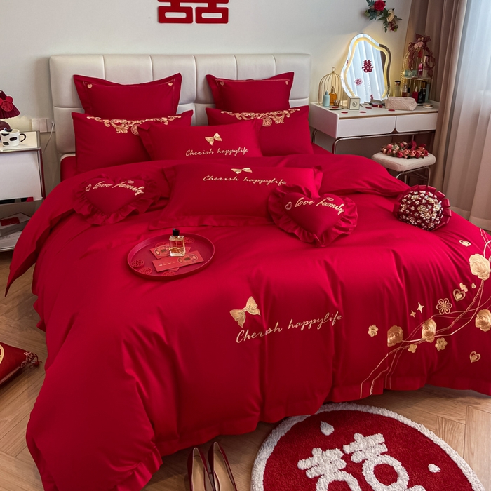 91家纺网 家纺一手货源 找家纺 东方合美（原：皇家传奇） 2023新款小红书风格热款40S婚庆系列 玫瑰