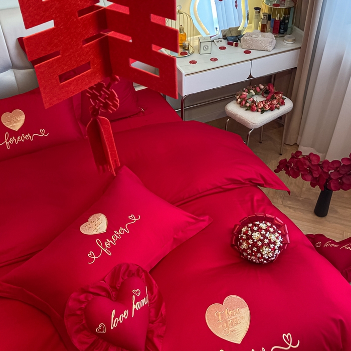 91家纺网 家纺一手货源 找家纺 东方合美（原：皇家传奇） 2023新款小红书风格热款40S婚庆系列 结婚了