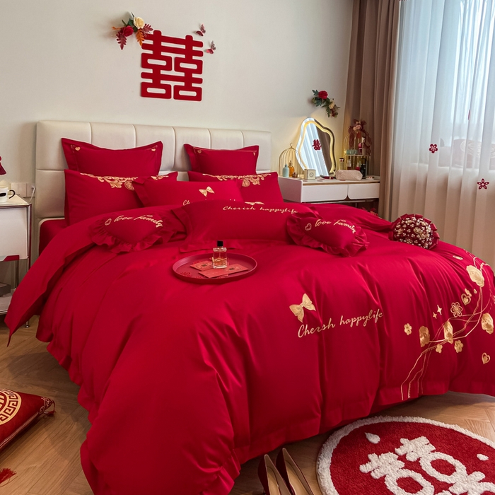 91家纺网 家纺一手货源 找家纺 东方合美（原：皇家传奇） 2023新款小红书风格热款40S婚庆系列 玫瑰