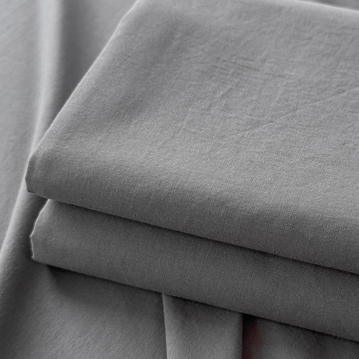 91家纺网 家纺一手货源 找家纺 2025新款全棉A类母婴级水洗棉纯棉床单纯色系列单品 中灰