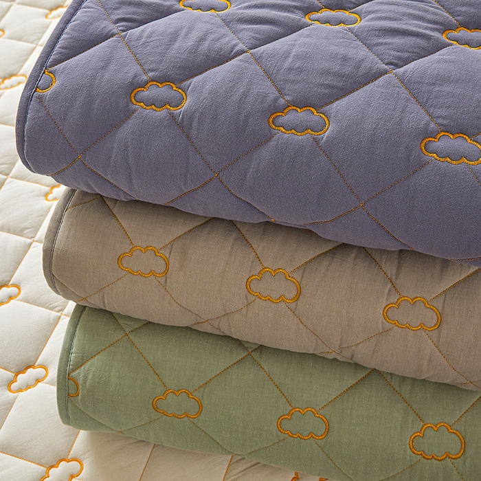 91家纺网 家纺一手货源 找家纺 （总）3C 2024新款云朵全棉水洗棉床笠