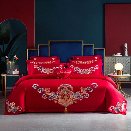 91家纺网 家纺一手货源 找家纺 （总）东方合美（原：皇家传奇） 2023新款100磨毛婚庆多件套系列