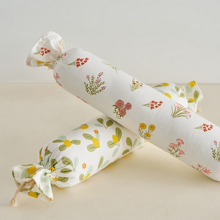 91家纺网 家纺一手货源 找家纺 （总）2025新款有氧全棉双层纱糖果枕 枕头枕芯