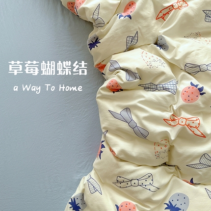 91家纺网 家纺一手货源 找家纺 （总）阿曼达 2024新款ins博主风亲肤柔软印花卡通水洗m四件套（专版花型）