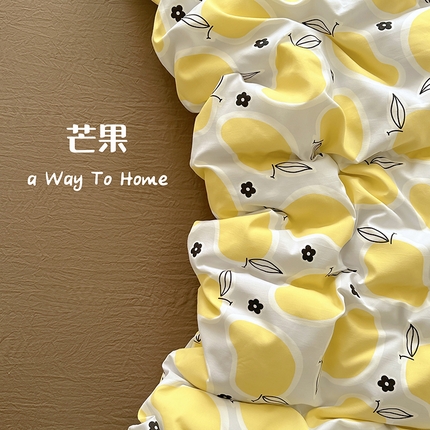 91家纺网 家纺一手货源 找家纺 （总）阿曼达 2024新款ins博主风亲肤柔软印花卡通水洗m四件套（专版花型）