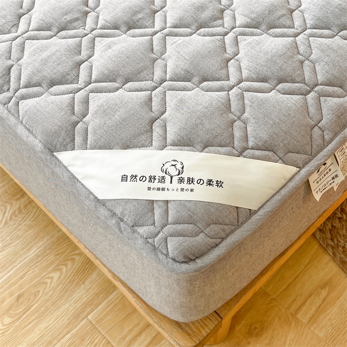 91家纺网 家纺一手货源 找家纺 3C 2024新款A类全棉抗菌防水床笠 全棉防水-冰山灰