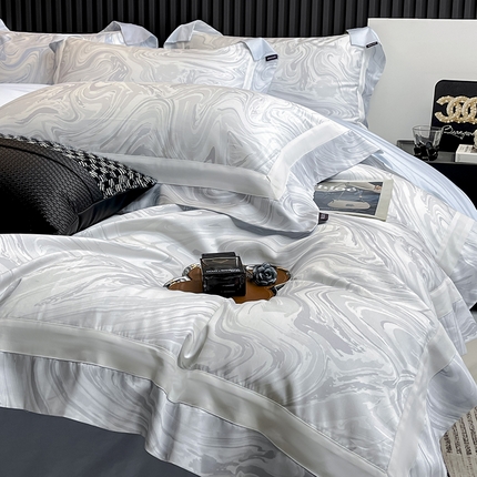 91家纺网 家纺一手货源 找家纺 （总）春夏爆款全棉数码印花四件套纯棉轻奢风长绒棉床单被套时尚床上用品浮影