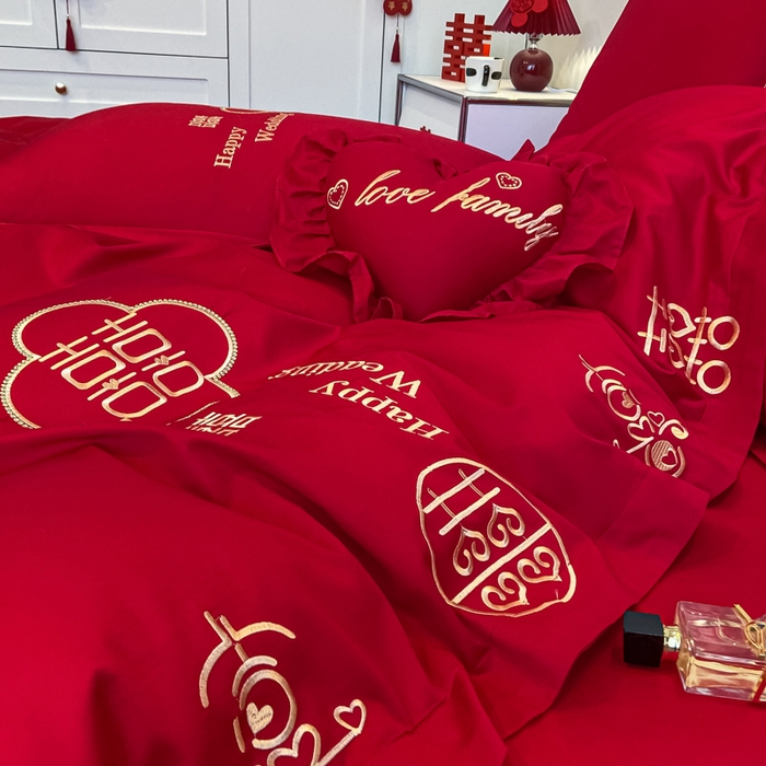 91家纺网 家纺一手货源 找家纺 东方合美（原：皇家传奇） 2023新款小红书风格热款40S婚庆系列 福气