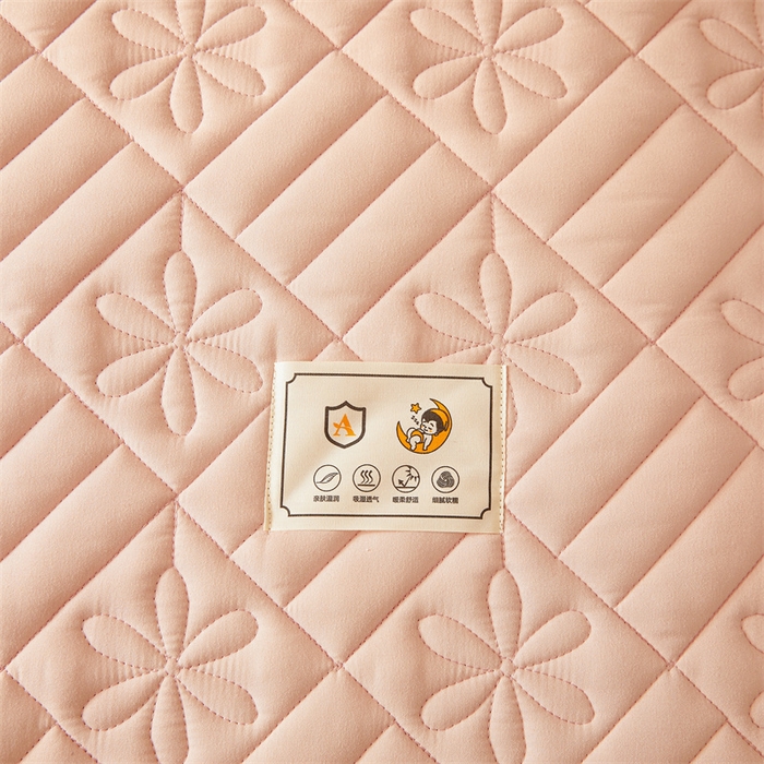 91家纺网 家纺一手货源 找家纺 3C 2025新款A类幸运花防水隔脏床笠 幸运花-嫩粉色