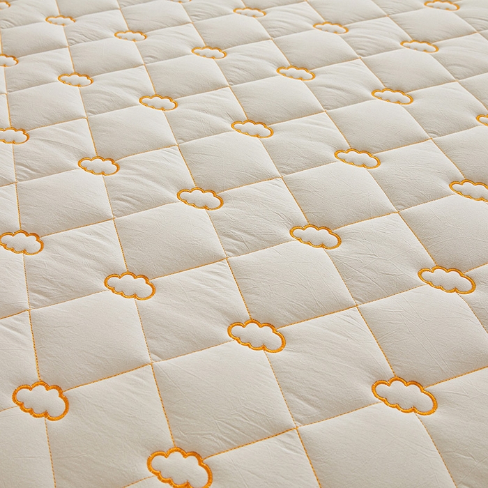 91家纺网 家纺一手货源 找家纺 3C 2024新款云朵全棉水洗棉床笠 云朵 珍珠白