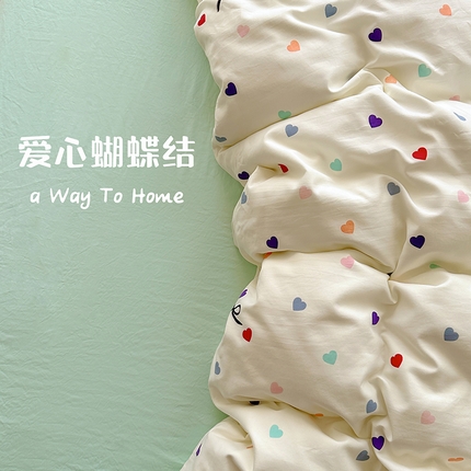 91家纺网 家纺一手货源 找家纺 （总）阿曼达 2024新款ins博主风亲肤柔软印花卡通水洗m四件套（专版花型）