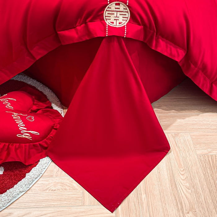 91家纺网 家纺一手货源 找家纺 东方合美（原：皇家传奇） 2023新款亲肤舒适时尚婚庆四件套系列 富贵吉祥