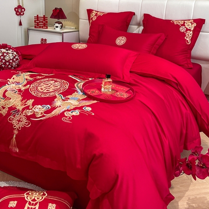 91家纺网 家纺一手货源 找家纺 （总）东方合美（原：皇家传奇） 2023新款亲肤舒适时尚婚庆四件套系列（控价不低于180）