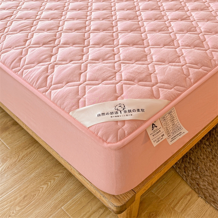 91家纺网 家纺一手货源 找家纺 3C 2024新款A类全棉抗菌防水床笠 全棉防水-灵玉色