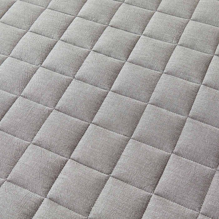 91家纺网 家纺一手货源 找家纺 3C 2025新款全棉水洗棉夹棉床笠-良品 良品 冰山灰