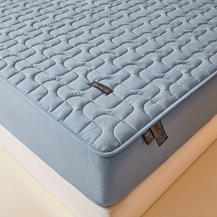 91家纺网 家纺一手货源 找家纺 3C 2025新款A类亲肤夹棉床笠-阡陌 阡陌 海洋蓝