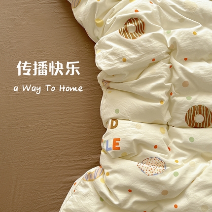 91家纺网 家纺一手货源 找家纺 （总）阿曼达 2024新款ins博主风亲肤柔软印花卡通水洗m四件套（专版花型）