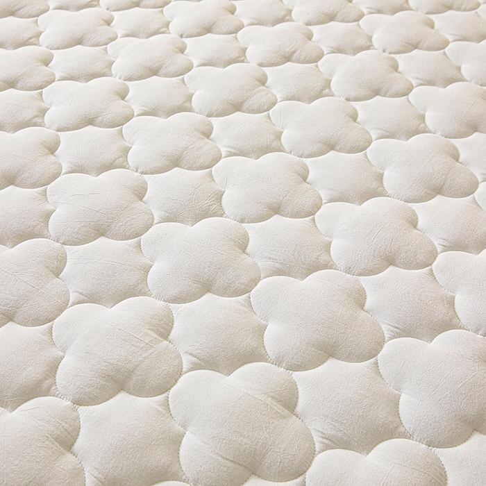 91家纺网 家纺一手货源 找家纺 3C 2025新款全棉水洗棉夹棉床笠-梦屿系列 梦屿 珍珠白